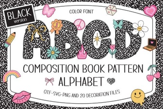Designing with Composition Book Pattern Fonts