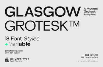 Unlock Creativity with Glasgow Grotesk Font